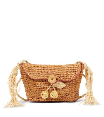 Raffia shoulder bag | Bonpoint