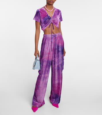 Cropped-Top aus Samt | Acne Studios