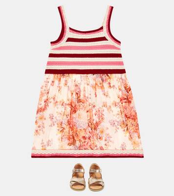 Devi crochet floral cotton dress | Zimmermann Kids