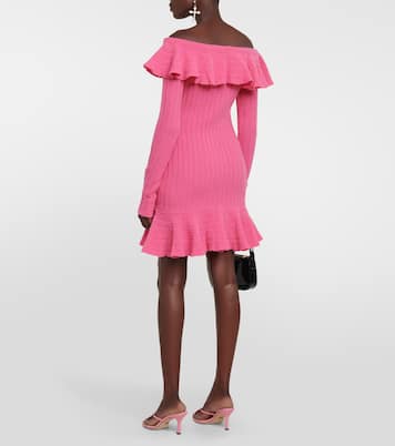 Miniabito con ruches e scollo bardot | Blumarine