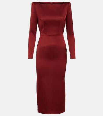 Robe midi en crêpe de satin | Alex Perry