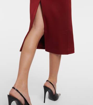 Robe midi en crêpe de satin | Alex Perry