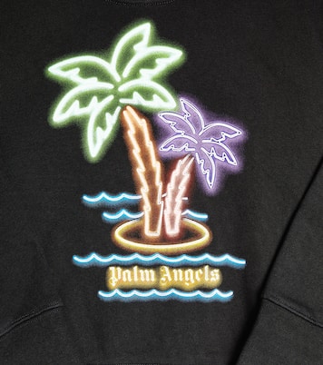 Printed cotton jersey sweatshirt | Palm Angels Kids