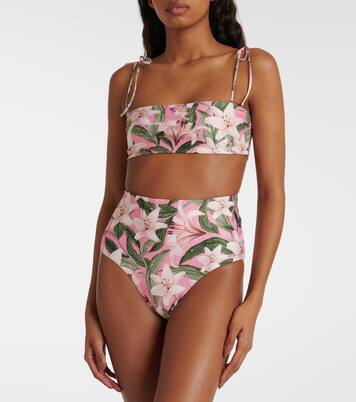 Culotte de bikini Magenta à fleurs | Agua by Agua Bendita