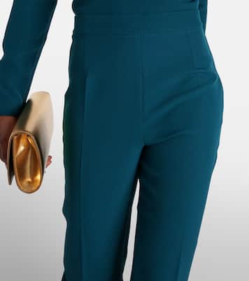 Pantaloni flared Alexa in crêpe | Safiyaa