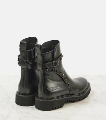 Ankle Boots Rockstud aus Leder | Valentino Garavani