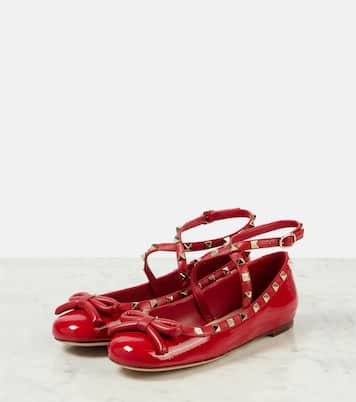 Ballerinas Rockstud aus Lackleder | Valentino Garavani