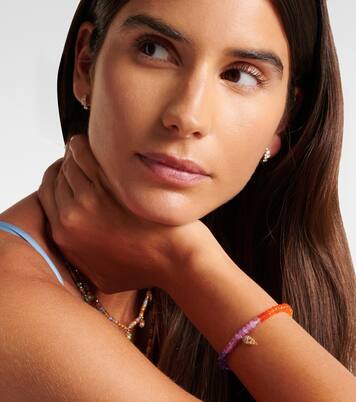 Ice Cream Cone 14kt gold charm bracelet with sapphires | Sydney Evan