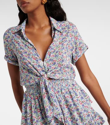 Robe chemise Branda à fleurs | Poupette St Barth
