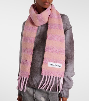 Striped wool-blend scarf | Acne Studios