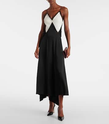Slipdress aus Satin mit Spitze | Victoria Beckham
