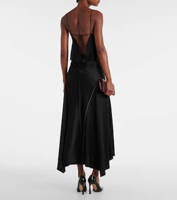 Slipdress aus Satin mit Spitze | Victoria Beckham