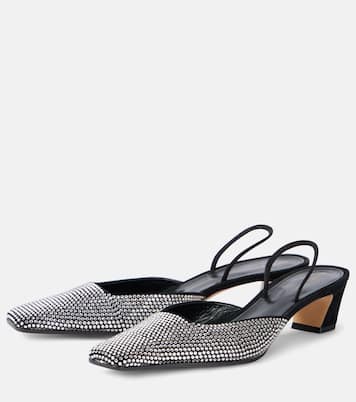 Roosevelt embellished leather slingback pumps | Khaite