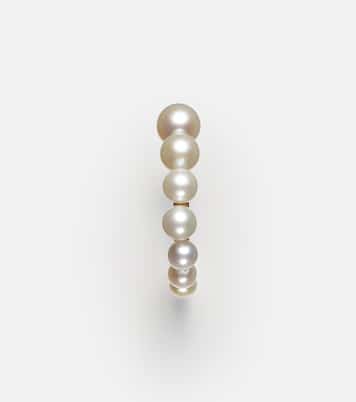Petit Boucle de Perle 14kt gold hoop earring with freshwater pearls | Sophie Bille Brahe
