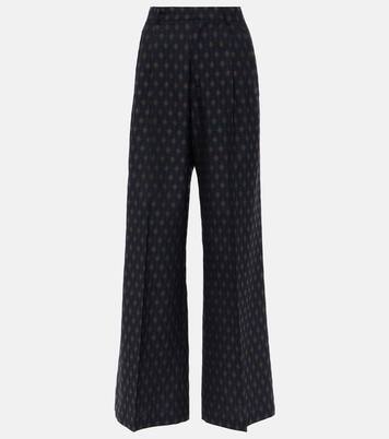 Weite High-Rise-Hose aus Wolle und Baumwolle | Etro