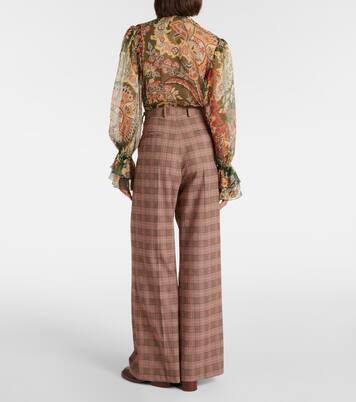Checked high-rise wide-leg pants | Etro
