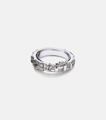 Bague Scatter en or blanc 18 ct, saphirs et diamants | Ananya