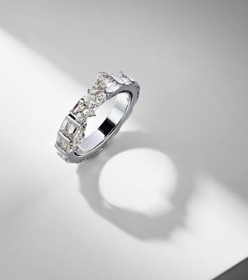 Bague Scatter en or blanc 18 ct, saphirs et diamants | Ananya