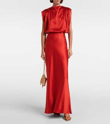 Maxirock aus Seidensatin | The Sei