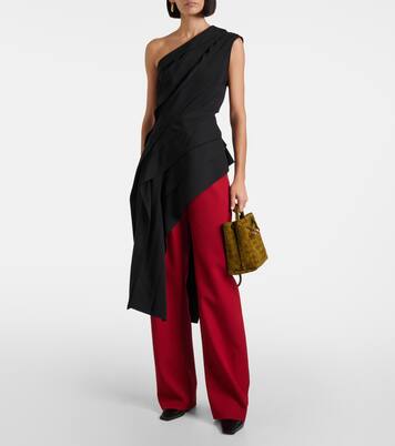 One-shoulder jersey top | Bottega Veneta