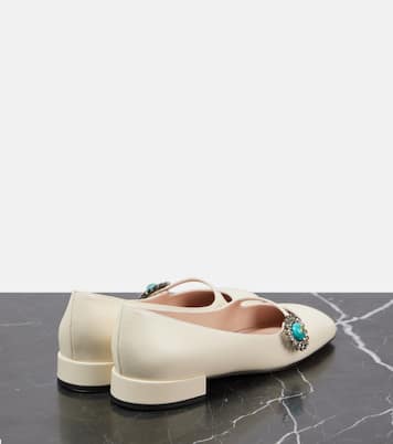 Verzierte Mary-Jane-Pumps Preshoes aus Leder | Valentino Garavani