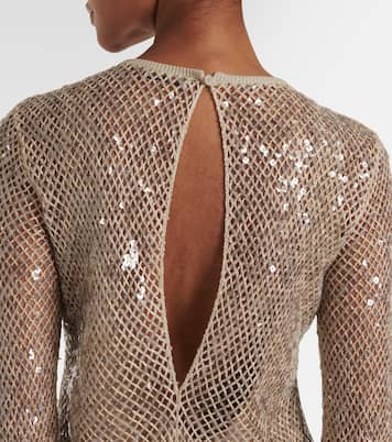 Robe longue à sequins | Brunello Cucinelli