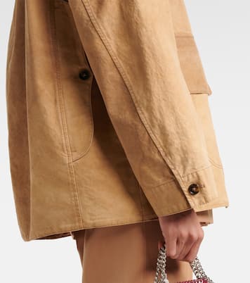 Corduroy-trimmed cotton field jacket  | Stella McCartney