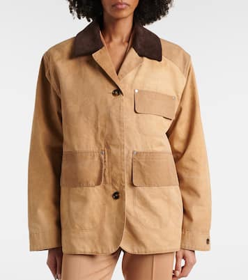 Corduroy-trimmed cotton field jacket  | Stella McCartney