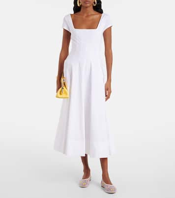 Alba floral mesh ballet flats | Staud