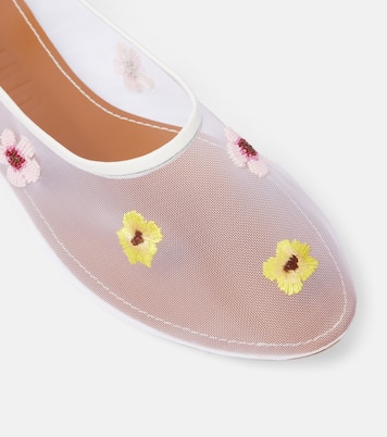 Alba floral mesh ballet flats | Staud
