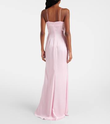 Robe longue en satin à sequins | David Koma