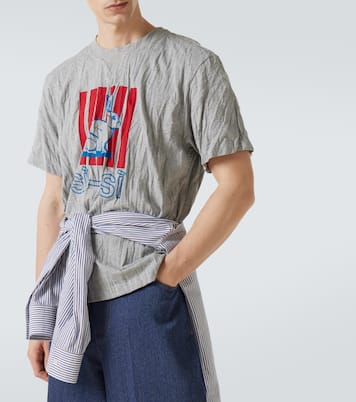 Printed cotton-blend jersey T-shirt | Bottega Veneta