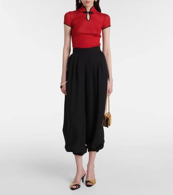 Foliefoliage 65 suede and leather sandals | Valentino Garavani