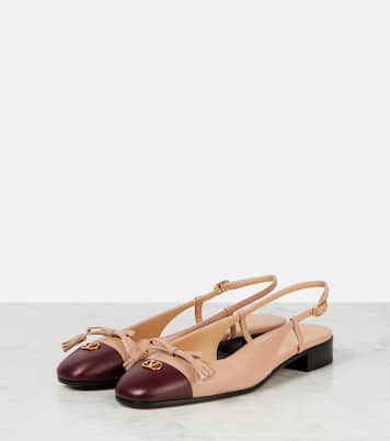 Valet Du Roi leather slingback flats | Valentino Garavani