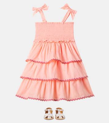 Rhiannon tiered smocked cotton dress | Zimmermann Kids