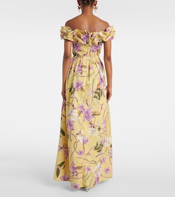 Robe longue Espliego en coton à fleurs | Agua by Agua Bendita