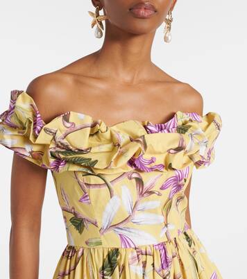 Robe longue Espliego en coton à fleurs | Agua by Agua Bendita