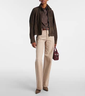 Ankle Boots Chelsea Monili aus Veloursleder | Brunello Cucinelli