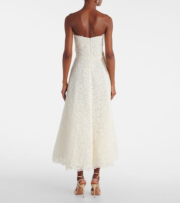 Verziertes Cocktailkleid Hallis aus Spitze | Costarellos