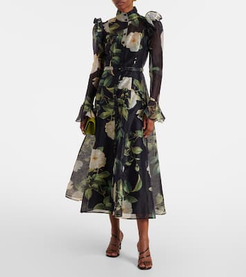 Midikleid Katrina aus einem Leinengemisch | Leo Lin