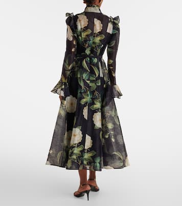 Midikleid Katrina aus einem Leinengemisch | Leo Lin