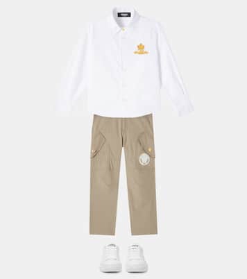 Oxford-Hemd Barocco Crown aus Baumwolle | Versace Kids