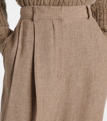 Pantalon ample en lin  | Loro Piana