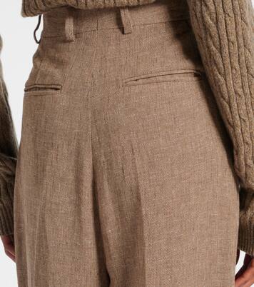 Pantalon ample en lin  | Loro Piana