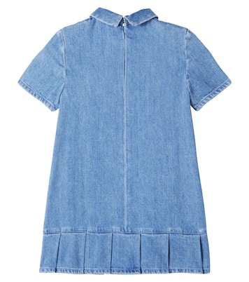Horsebit Web Stripe denim dress | Gucci Kids