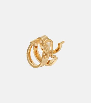 Triple Gancini clip-on earrings | Ferragamo