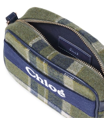 Sac à bandoulière à carreaux et logo | Chloé Kids