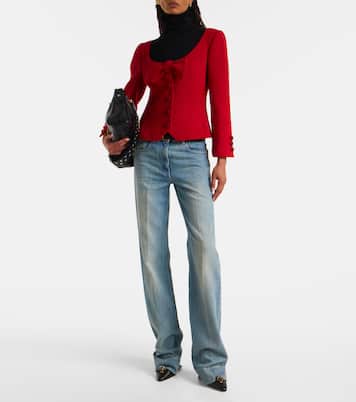 Wide-Leg Low-Rise Jeans  | Valentino