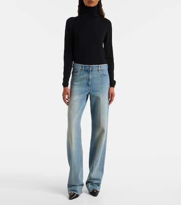 Wide-Leg Low-Rise Jeans  | Valentino