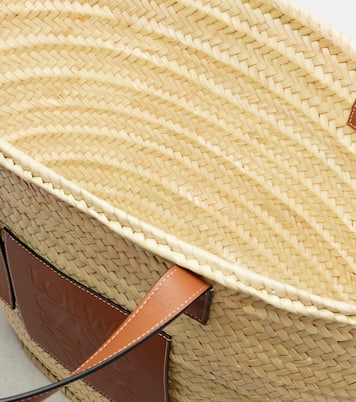 Anagram Large leather-trimmed basket bag | Loewe